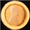 Image 2 : Mixed small cents 1c orig shotgun roll, 1916-d Wheat Cent, 1892 Indian Cent other end, brinks Wrappe