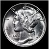 Image 2 : 1941-p Mercury Dime 10c Grades GEM++ Unc