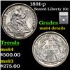 Image 1 : 1891-p Seated Liberty Dime 10c Graded ms64 details By SEGS