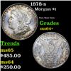 Image 1 : 1878-s Morgan Dollar $1 Grades Choice+ Unc