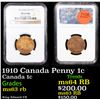 Image 1 : NGC 1910 Canada Penny 1c Graded ms63 rb By NGC