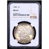 Image 2 : NGC 1886-p Morgan Dollar $1 Graded ms63 By NGC