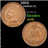 Image 1 : 1904 Indian Cent 1c Grades Choice AU/BU Slider