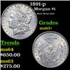 Image 1 : 1891-p Morgan Dollar $1 Grades Select+ Unc