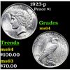 Image 1 : 1923-p Peace Dollar $1 Grades Choice Unc