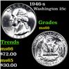 Image 1 : 1946-s Washington Quarter 25c Grades GEM+ Unc