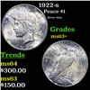 Image 1 : 1922-s Peace Dollar $1 Grades Select+ Unc