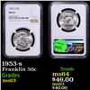 Image 1 : NGC 1953-s Franklin Half Dollar 50c Graded ms63 By NGC