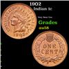 Image 1 : 1902 Indian Cent 1c Grades Choice AU/BU Slider