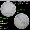 Image 1 : 1828 Large Date JR-2 Capped Bust Dime 10c Grades g, good