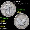 Image 1 : 1930-p Standing Liberty Quarter 25c Grades vf++