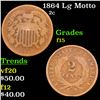 Image 1 : 1864 Lg Motto Two Cent Piece 2c Grades f+