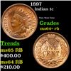 Image 1 : 1897 Indian Cent 1c Grades Choice+ Unc RB