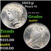 Image 1 : 1923-p Peace Dollar $1 Grades Choice+ Unc