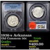 Image 1 : PCGS 1936-s Arkansas Old Commem Half Dollar 50c Graded ms65 By PCGS