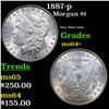 Image 1 : 1887-p Morgan Dollar $1 Grades Choice+ Unc
