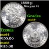Image 1 : 1889-p Morgan Dollar 1 Grades Select+ Unc