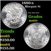 Image 1 : 1880-s Morgan Dollar $1 Grades Choice+ Unc