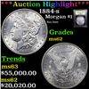 Image 1 : ***Auction Highlight*** 1884-s Morgan Dollar $1 Graded Select Unc By USCG (fc)
