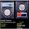 Image 1 : PCGS 1946 Iowa Old Commem Half Dollar CAC 50c Graded ms66 By PCGS