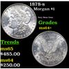 Image 1 : 1878-s Morgan Dollar $1 Grades Choice+ Unc