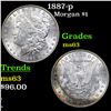 Image 1 : 1887-p Morgan Dollar 1 Grades Select Unc