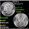 Image 1 : 1878-s Morgan Dollar $1 Grades Choice+ Unc