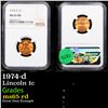 Image 1 : NGC 1974-d Lincoln Cent 1c Graded ms65 rd By NGC