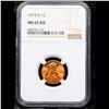 Image 2 : NGC 1974-d Lincoln Cent 1c Graded ms65 rd By NGC