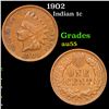 Image 1 : 1902 Indian Cent 1c Grades Choice AU