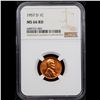 Image 2 : NGC 1957-d Lincoln Cent 1c Graded ms66 rd By NGC