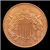 Image 2 : 1868 Two Cent Piece 2c Graded Select Unc RD By USCG