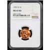 Image 2 : NGC 1957-d Lincoln Cent 1c Graded ms65 rd By NGC