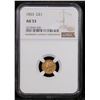 Image 2 : NGC 1853 Gold Dollar TY-I $1 Graded au53 By NGC