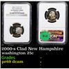 Image 1 : Proof NGC 2000-s Clad New Hampshire Washington Quarter 25c Graded pr69 dcam By NGC