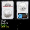 Image 1 : NGC 2006 Silver Eagle Dollar $1 Graded GEM Unc By NGC