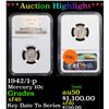 Image 1 : ***Auction Highlight*** NGC 1942/1-p Mercury Dime 10c Graded xf40 By NGC (fc)