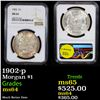 Image 1 : NGC 1902-p Morgan Dollar $1 Graded ms64 By NGC