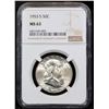 Image 2 : NGC 1953-s Franklin Half Dollar 50c Graded ms63 By NGC