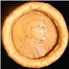 Image 2 : Mixed small cents 1c orig shotgun roll, 1919-s Wheat Cent, 1900 Indian Cent other end, brinks Wrappe
