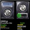 Image 1 : PCGS 1960-p Franklin Half Dollar 50c Graded ms65 By PCGS