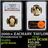 Image 1 : Proof NGC 2009-s ZACHARY TAYLOR Presidential Dollar $1 Graded pr70 dcam By NGC