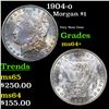 Image 1 : 1904-o Morgan Dollar $1 Grades Choice+ Unc