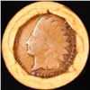 Image 3 : Mixed small cents 1c orig shotgun roll, 1918-d Wheat Cent, 1887 Indian Cent other end, brinks Wrappe
