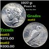 Image 1 : 1927-p Peace Dollar $1 Grades Select Unc