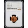 Image 2 : NGC 1957-d Lincoln Cent 1c Graded ms65 rd By NGC