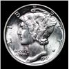 Image 2 : 1941-p Mercury Dime 10c Grades GEM++ Unc