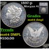 Image 1 : 1897-p Morgan Dollar $1 Graded ms64 dmpl By SEGS