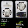 Image 1 : NGC 1904-o Morgan Dollar $1 Graded ms64 By NGC