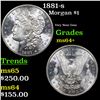 Image 1 : 1881-s Morgan Dollar $1 Grades Choice+ Unc